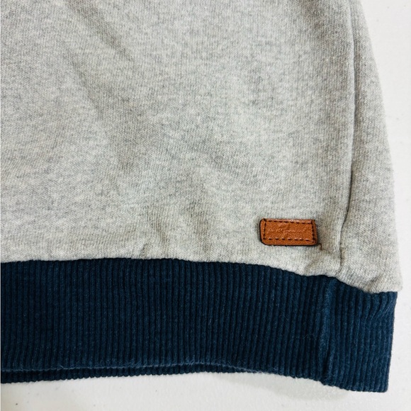 7 For All Mankind Olive and Heather Gray Kids Pullover Top, 12 Month - Picture 3 of 5